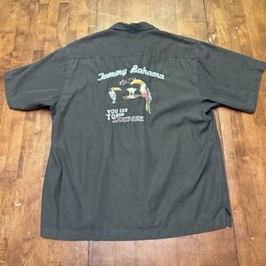 Tommy Bahama Mens XL 100% Silk *Toucan Lounge Embroidered Camp Shirt Loop Collar
